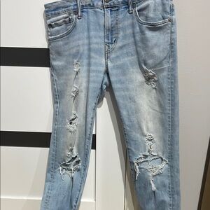 Light Blue Distressed Men’s Jeans